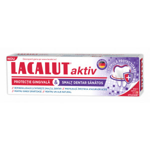 Pasta de dinti Protectie gingivala & Smalt dentar sanatos, Lacalut Aktiv, 75 ml
