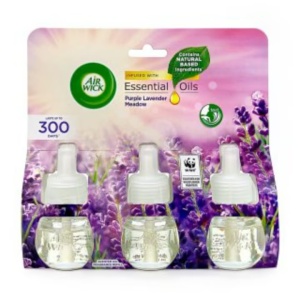 Rezerva odorizant electric de camera Trio Purple Lavender Air Wick set 3x 19 ml