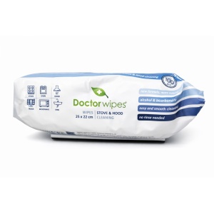 [Servetele umede cu alcool & bicarbonat, pentru curatarea chuivetei, aragazului, hotei, frigiderului, 25x22 cm, pachet 100 bucati, doctor wipes - 1001cosmetice.ro] [2]