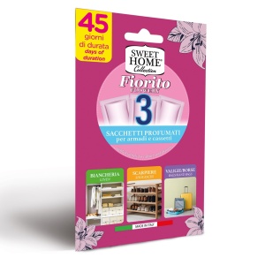Set 3 Saculeti parfumati pentru sertare si dulapuri Sweet Home Fiorito