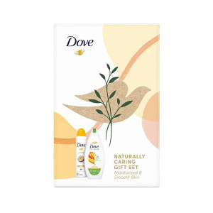 Set cadou Naturally Caring Moisturised & Smooth Skin gel de dus 225 ml + antiperspirant 150 ml, Dove