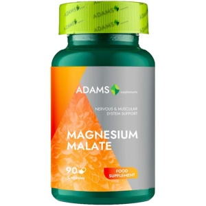 Suplimente &amp; produse bio, adams | Supliment magneziu malate, adams, 90 capsule | 1001cosmetice.ro