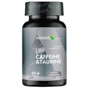 Suplimente Fitness CAFFEINE TAURINE, 680MG, 60CPS Adams