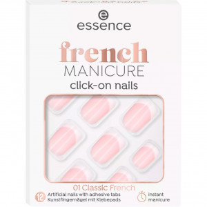 Unghii false cu lipici, french manicure click-on, classic french 01, essence thumb 1 - 1001cosmetice.ro