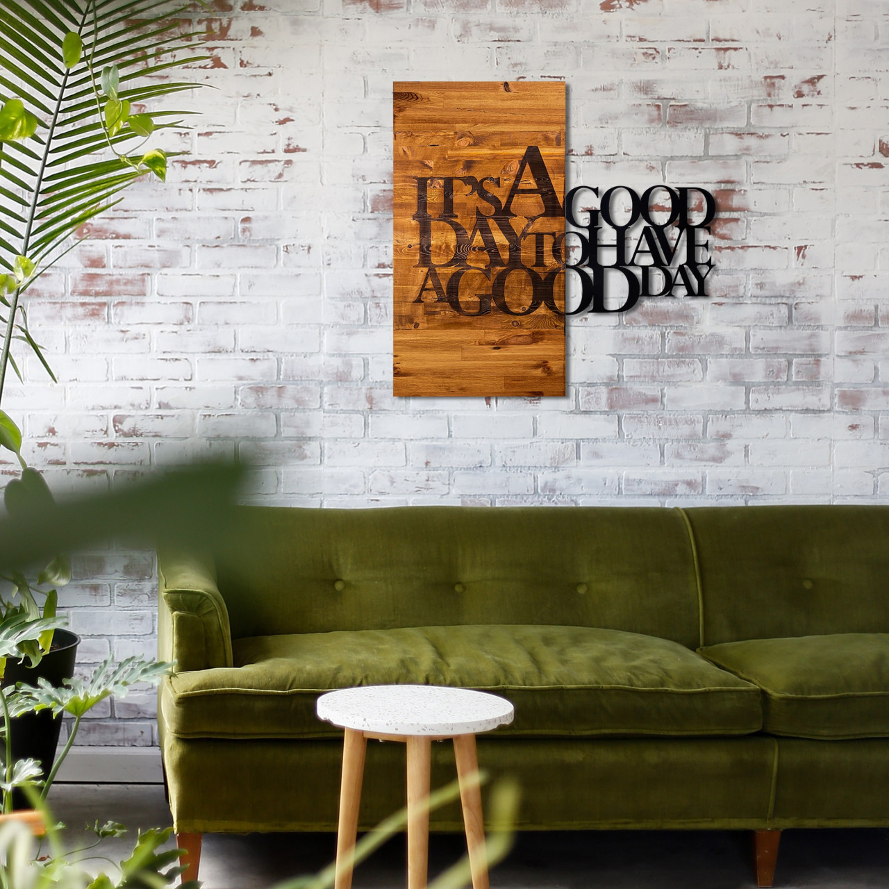 Accesoriu decorativ de perete din lemn It's a Good