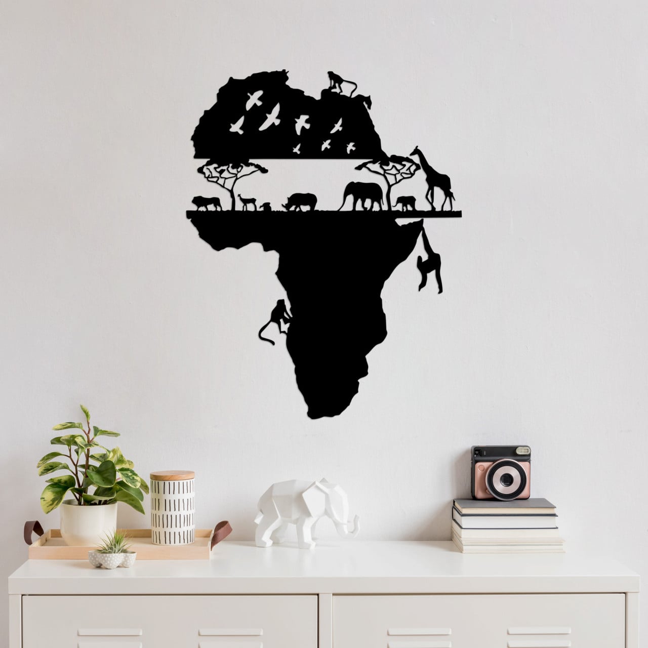 Accesoriu decorativ de perete metalic Animal world of Africa - 529