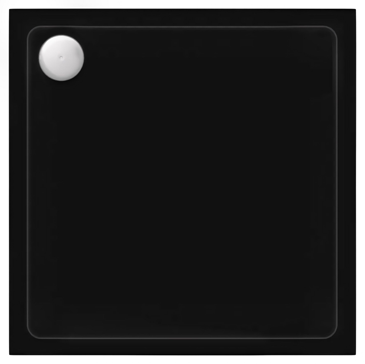 Cada pentru dus din acril Rea Savoy negru 80x80