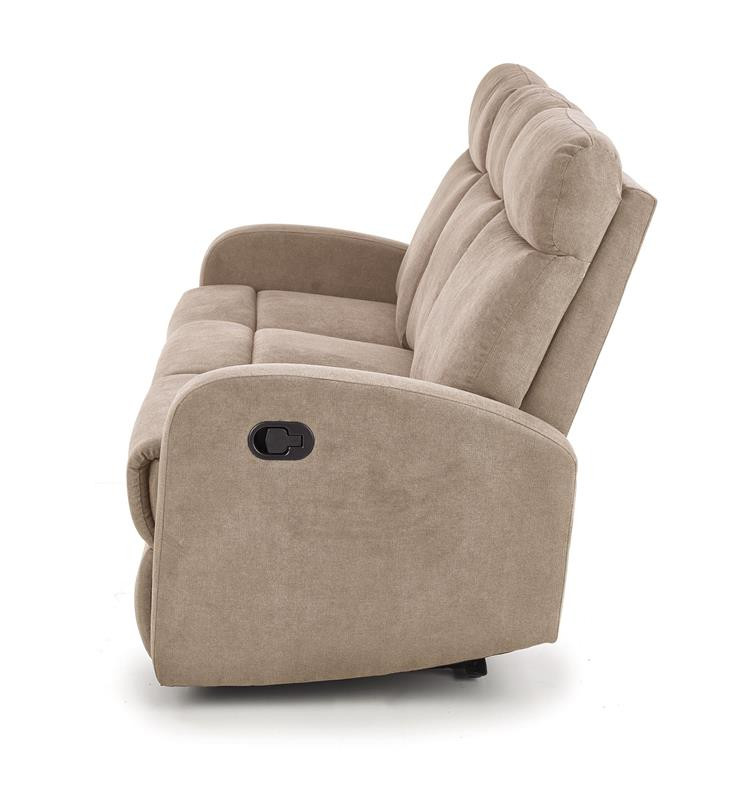 Canapea recliner Oslo 3S stofa bej H100 cm - 4 | YEO