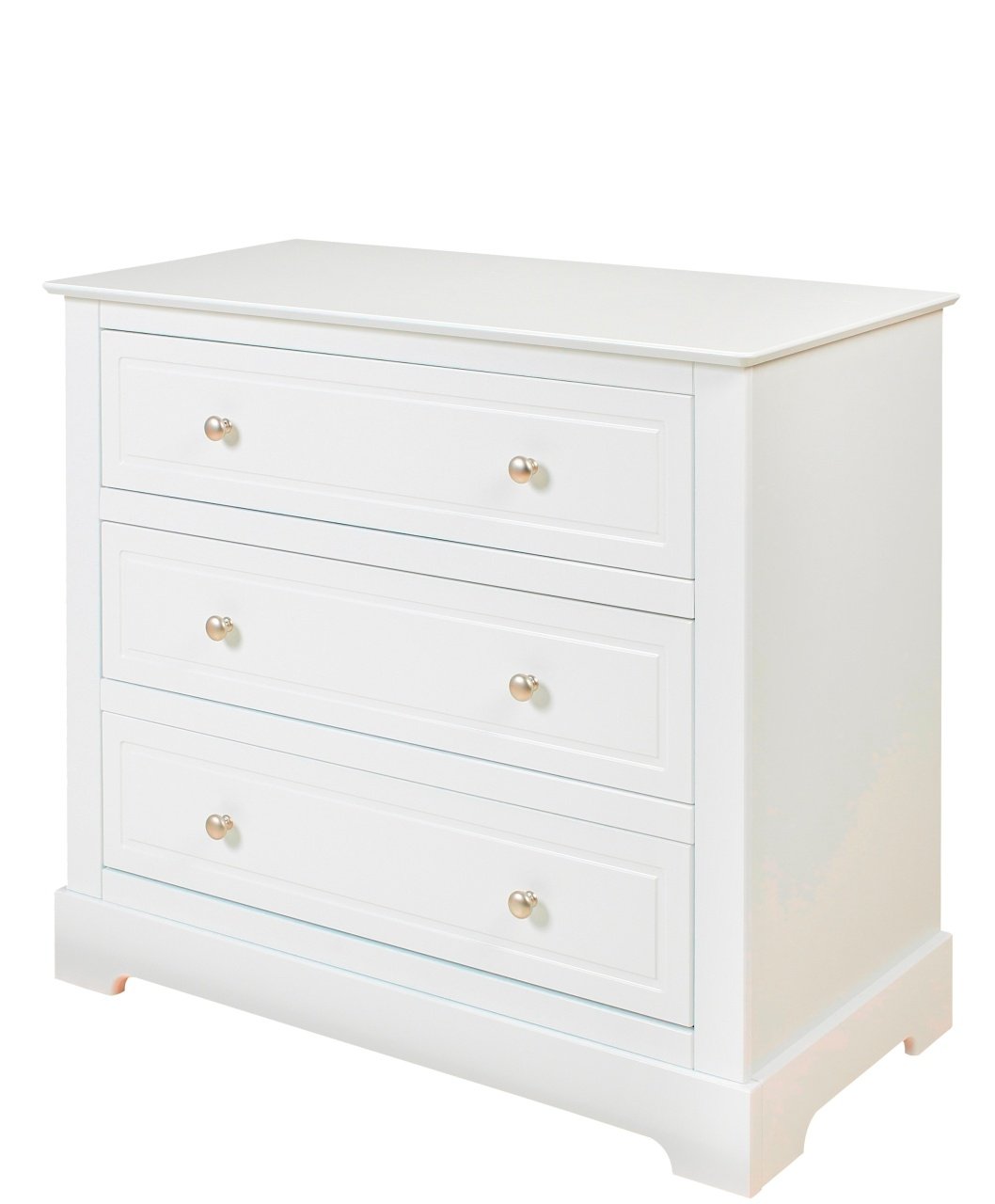 Comoda Marylou alba cu 3 sertare L102,6 cm