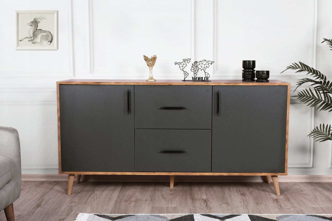 Consola Cordoba din lemn cu sertare - L160 cm - H77 cm