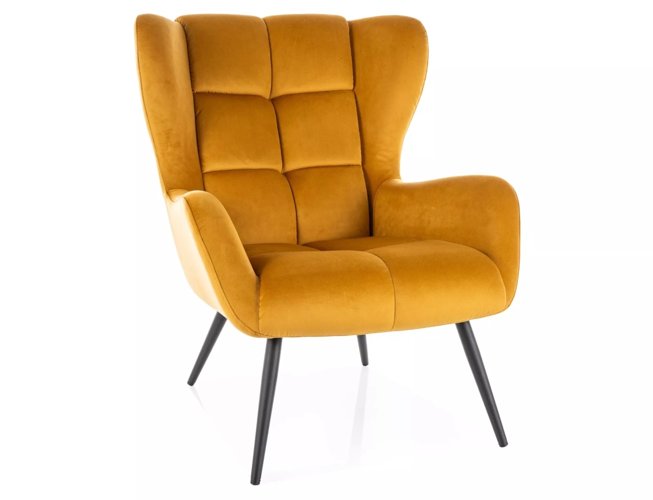 Fotoliu Louis velvet mustariu Blu68