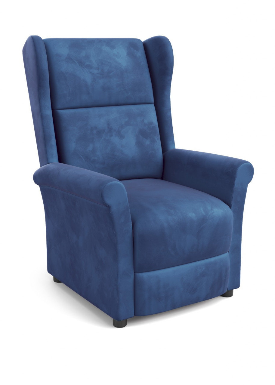 Fotoliu recliner Agustin 2 velvet bleumarin H107 cm