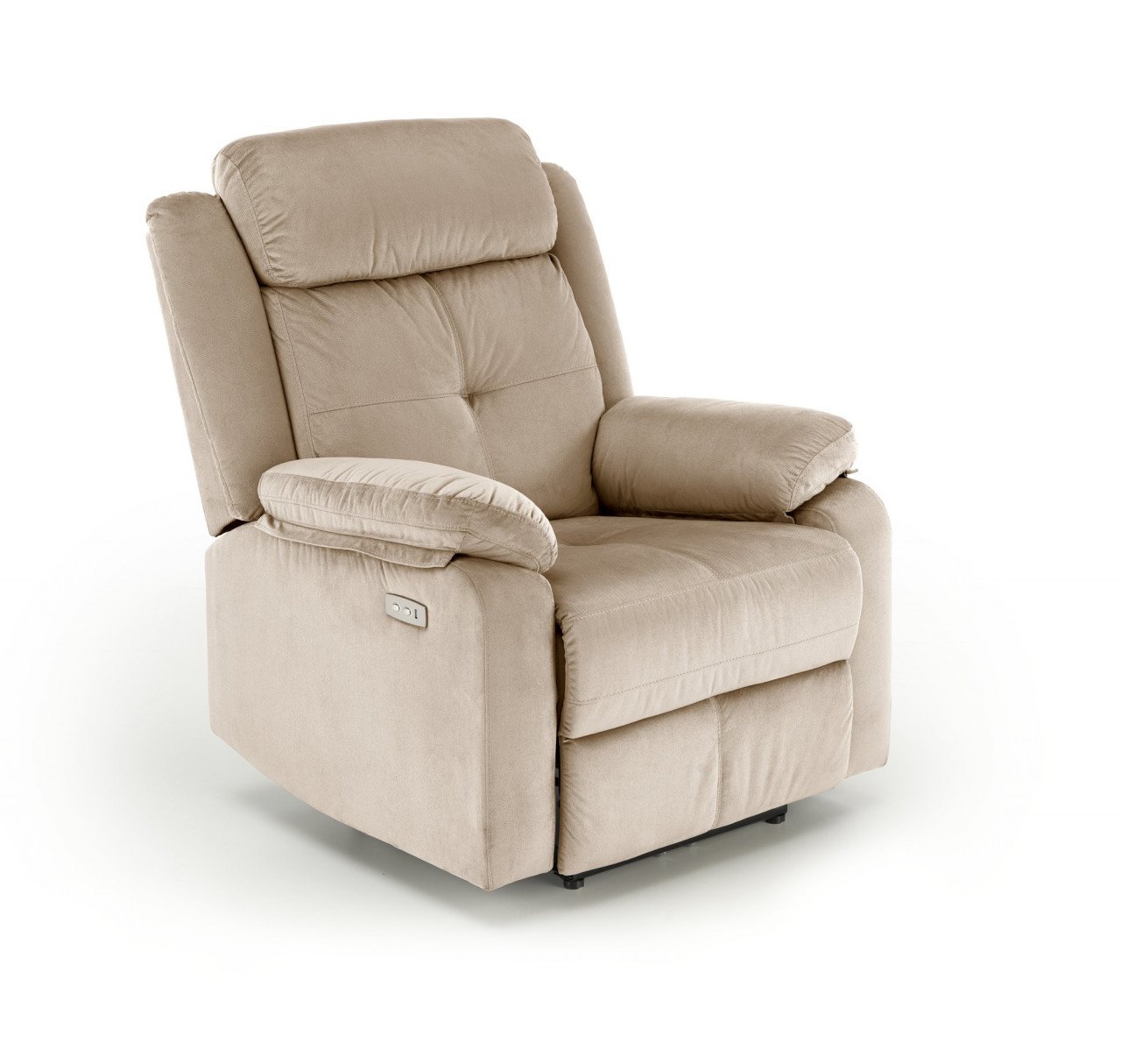 Fotoliu recliner Loris stofa bej H105 cm