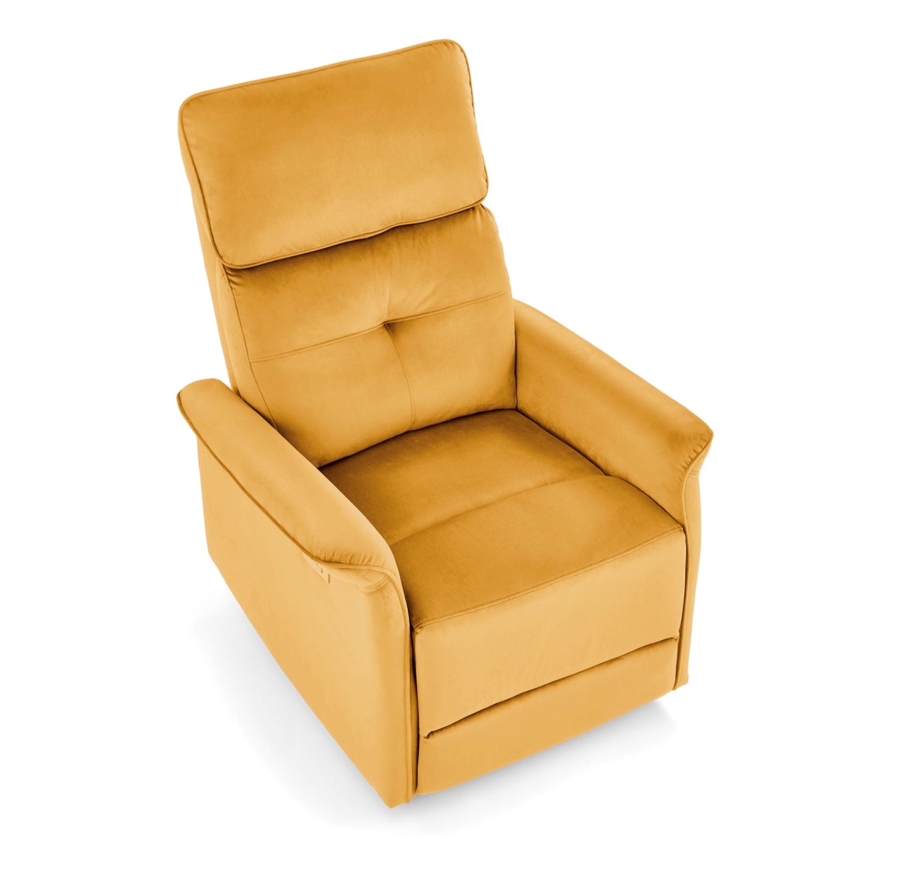 Fotoliu recliner Semir velvet mustariu H108 cm - 1 | YEO