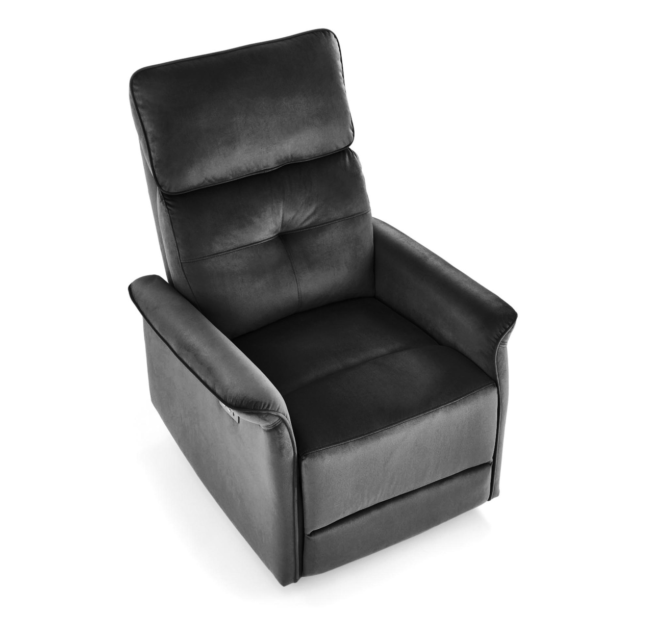 Fotoliu recliner Semir velvet negru H108 cm - 1 | YEO