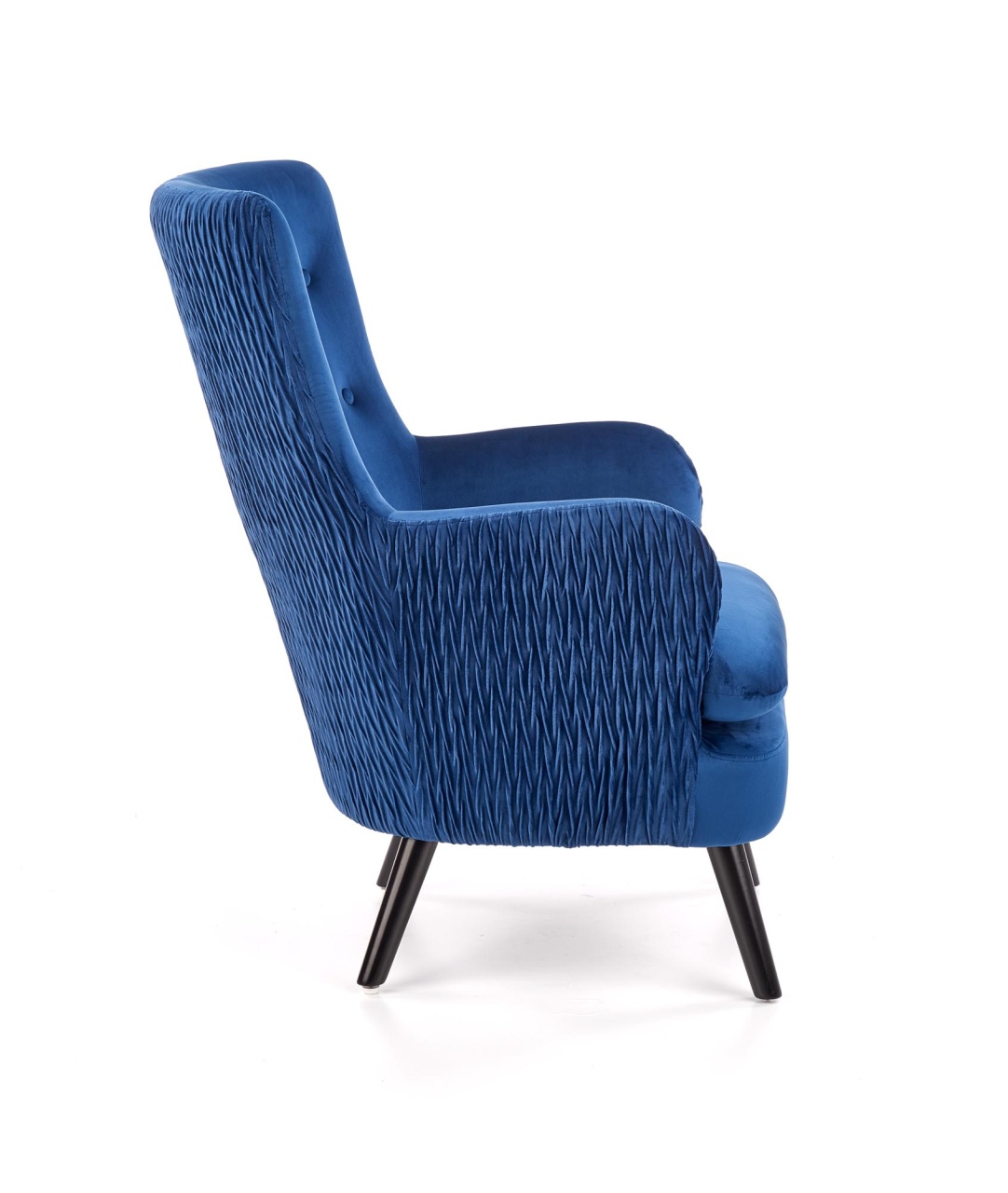 Poze Fotoliu tapitat Ravel Velvet albastru – H100 cm homewish.ro
