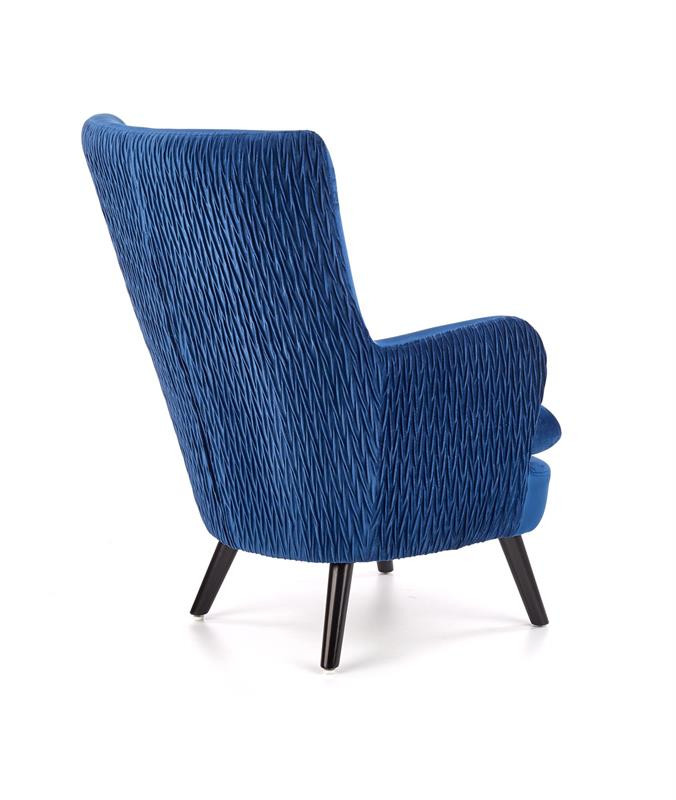 Poze Fotoliu tapitat Ravel Velvet albastru – H100 cm homewish.ro