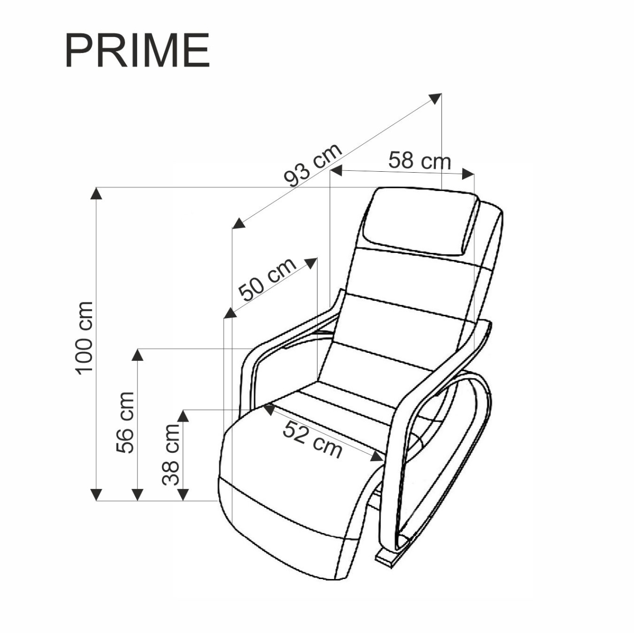 Fotoliu tip balansoar Prime bej - H100 cm - 3 | YEO