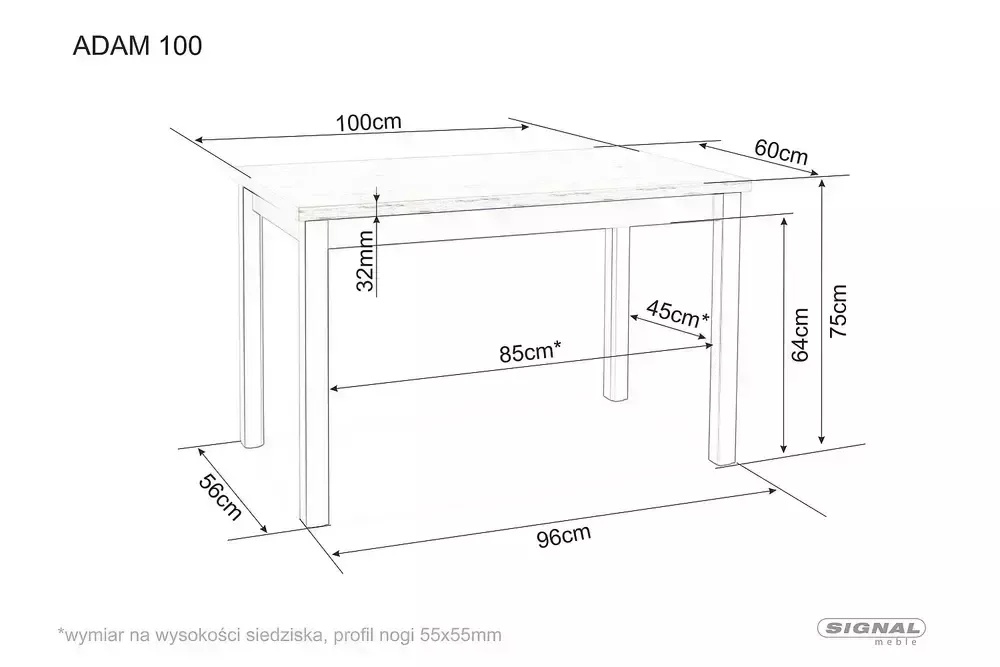 Masa Adam stejar cremona torro/casmir L100xl60 cm - 1 | YEO