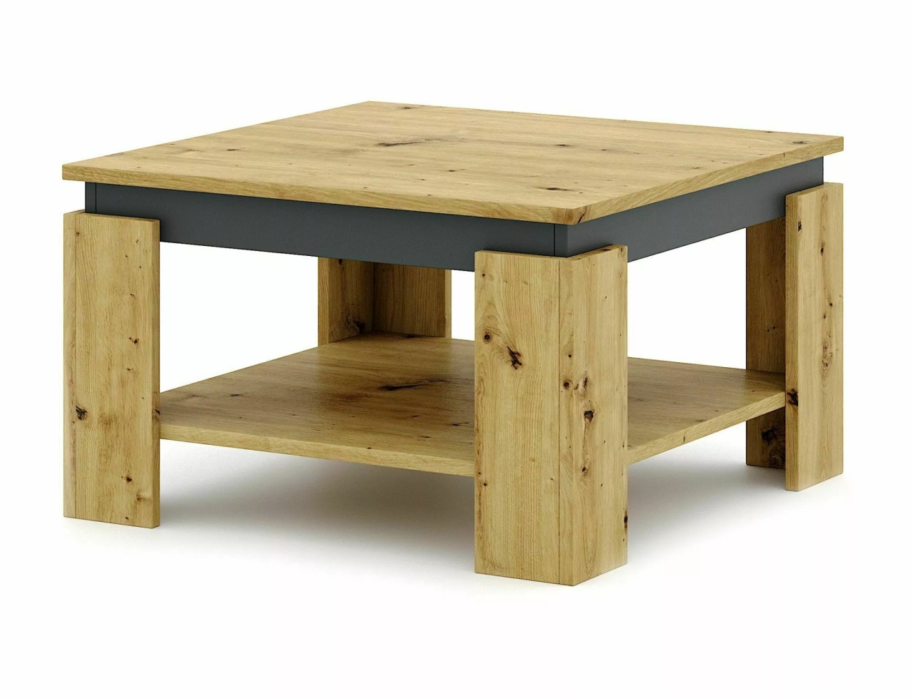 Masa de cafea Agava stejar artizan/antracit L68xl68 cm - 2 | YEO