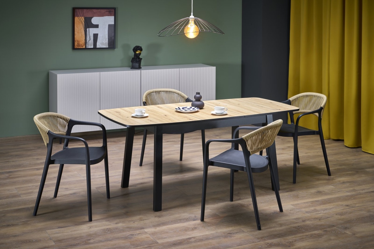 Masa extensibila Barril stejar artizan/negru L130-170 cm - 1 | YEO