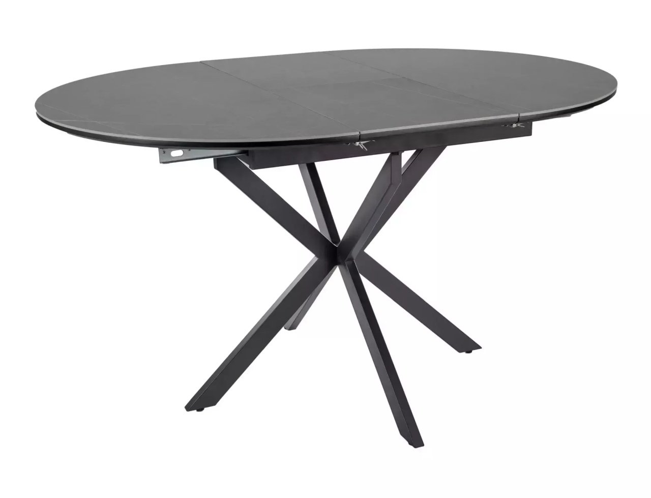 Masa extensibila Gaston Ceramic gri/negru L100-135xl100 cm