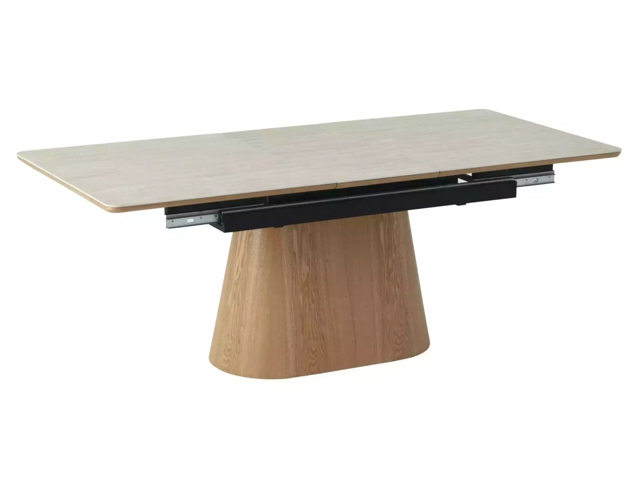 Masa extensibila Monaco travertin bej/stejar L160-200xl90 cm