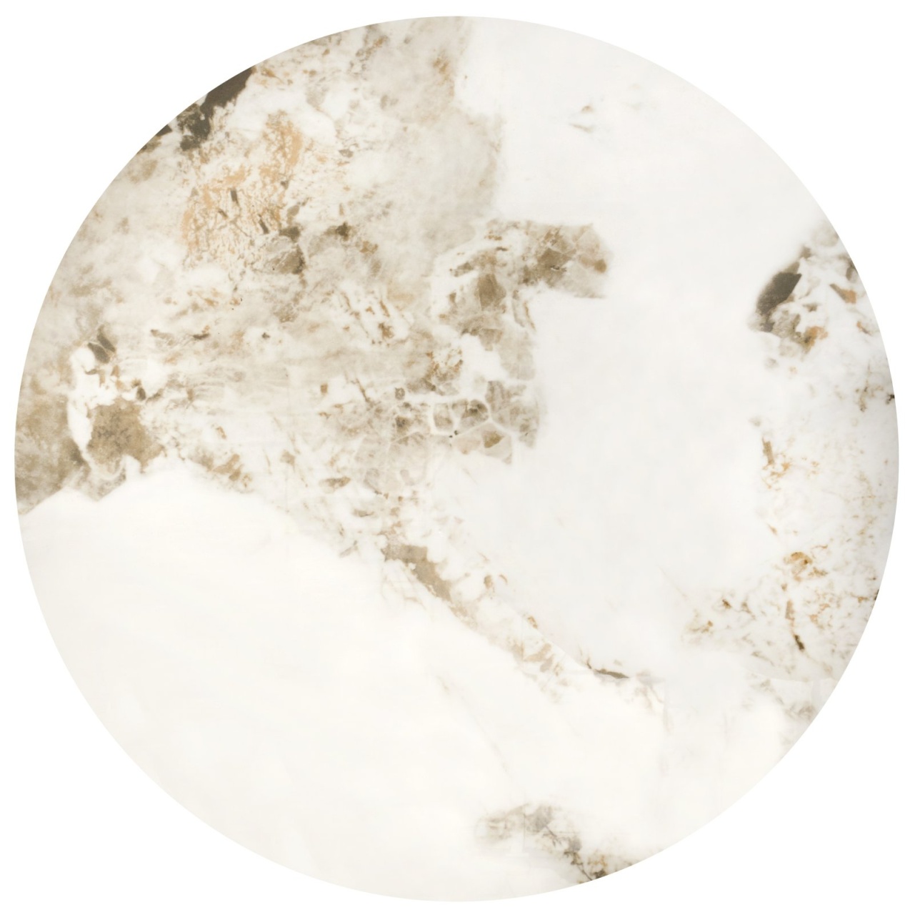 Masuta de cafea Alessia marmura alba/negru ø80/h42 cm - 1 | YEO