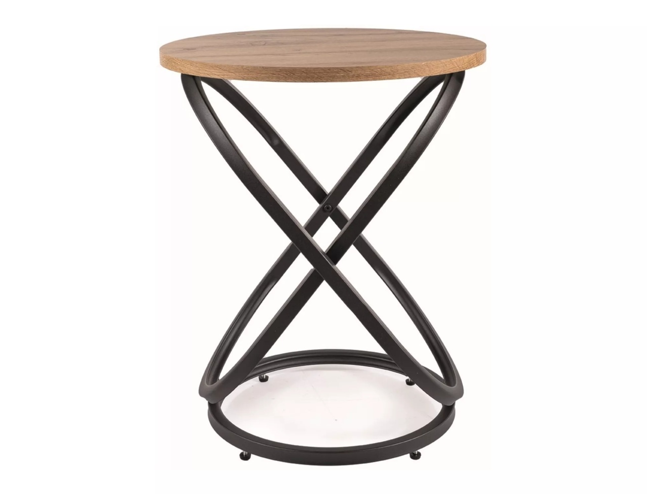 Masuta de cafea Eos E stejar artizan/negru ø45/h55 cm