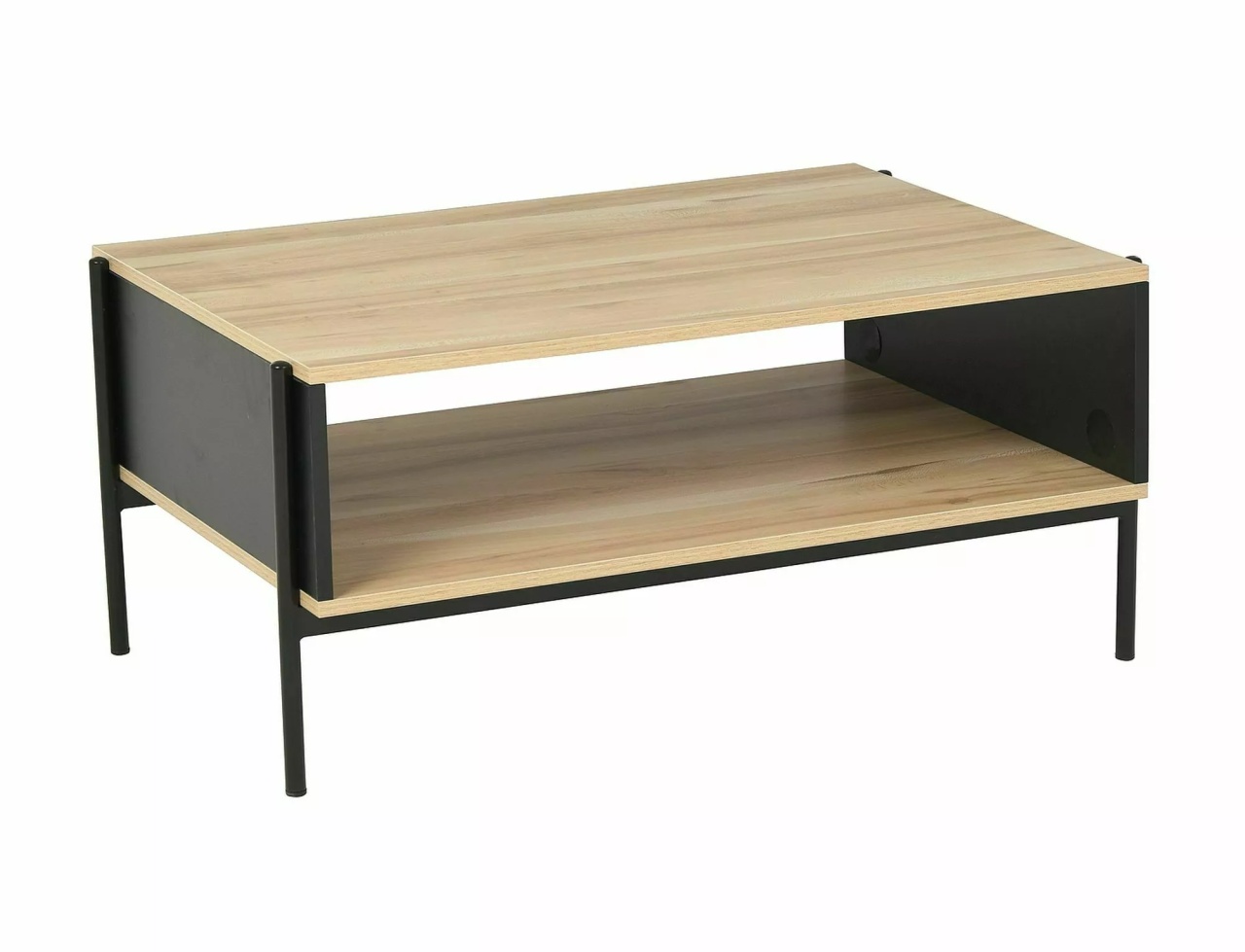 Masuta de cafea Karina A stejar/negru mat L90xl60xh41 cm