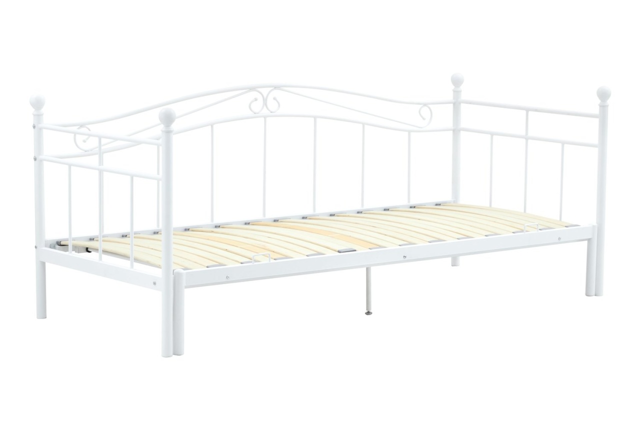 Pat extensibil Ariza metalic alb 180x200 cm - 1 | YEO