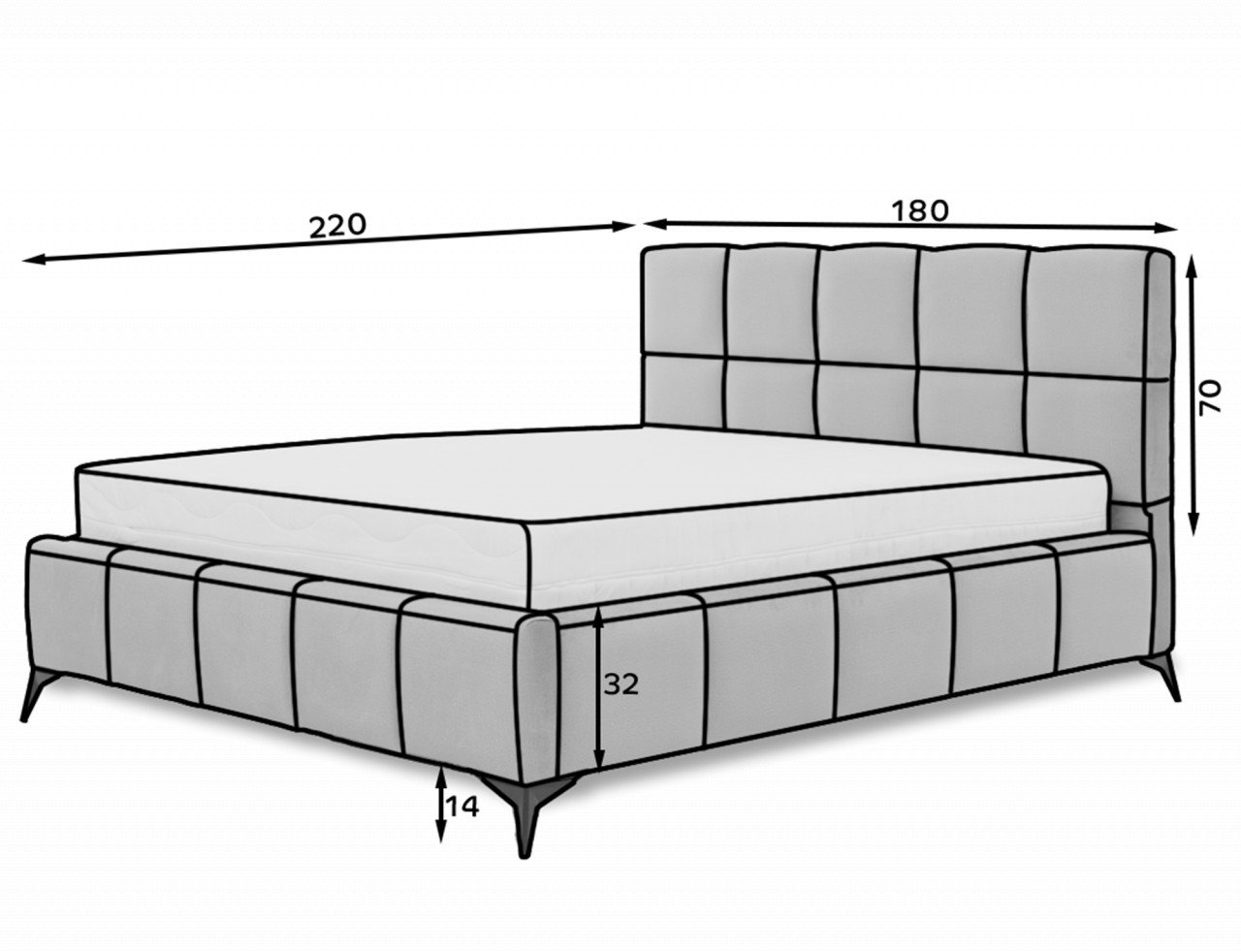 Pat Mist 160x200 cm Nube 33 - 2 | YEO