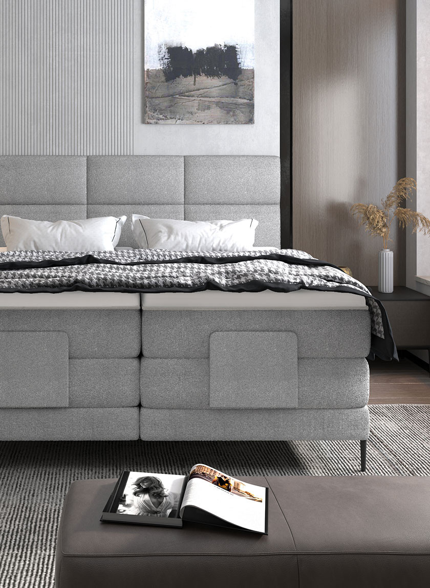 Pat tapitat boxspring Carlo 160x200 cm - 3 | YEO