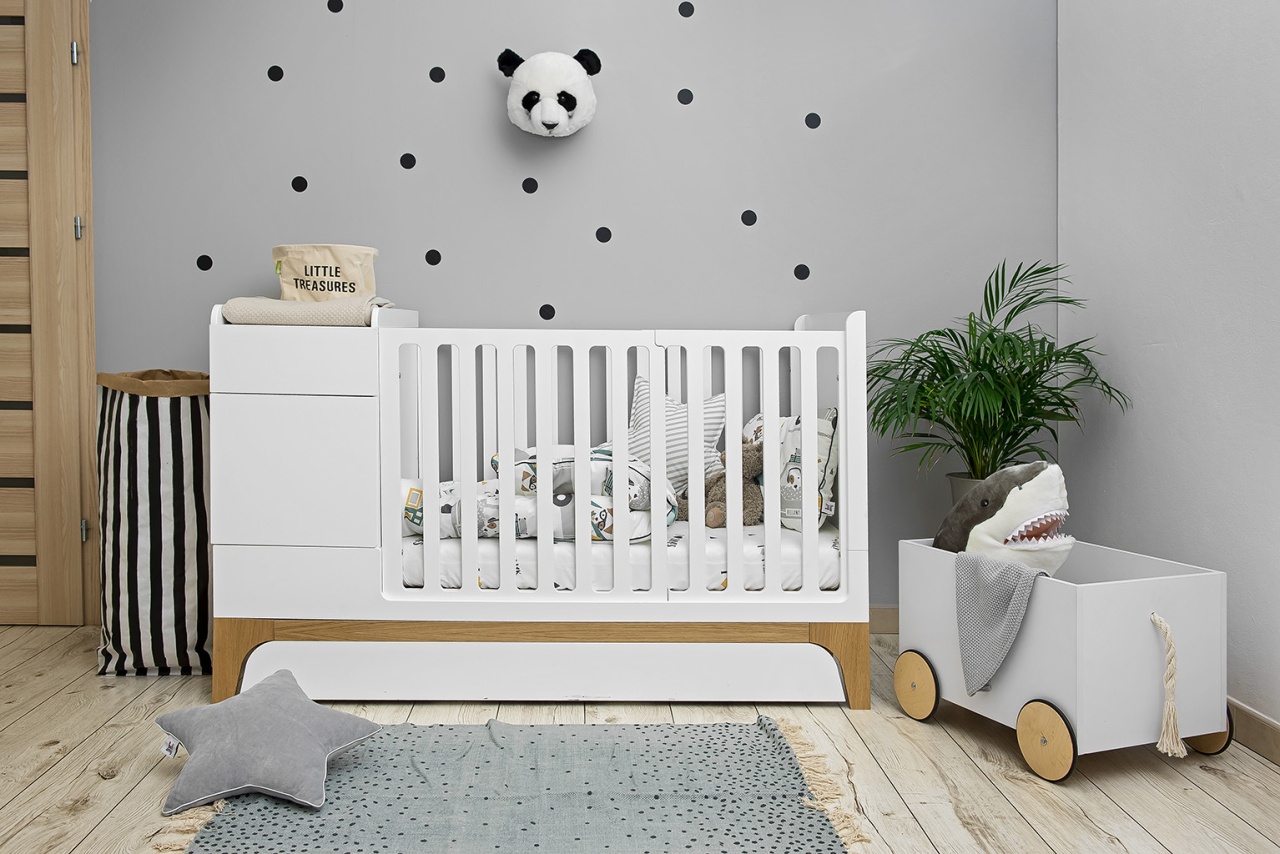 Patut pentru copii multifunctional UP! alb 70×120 cm