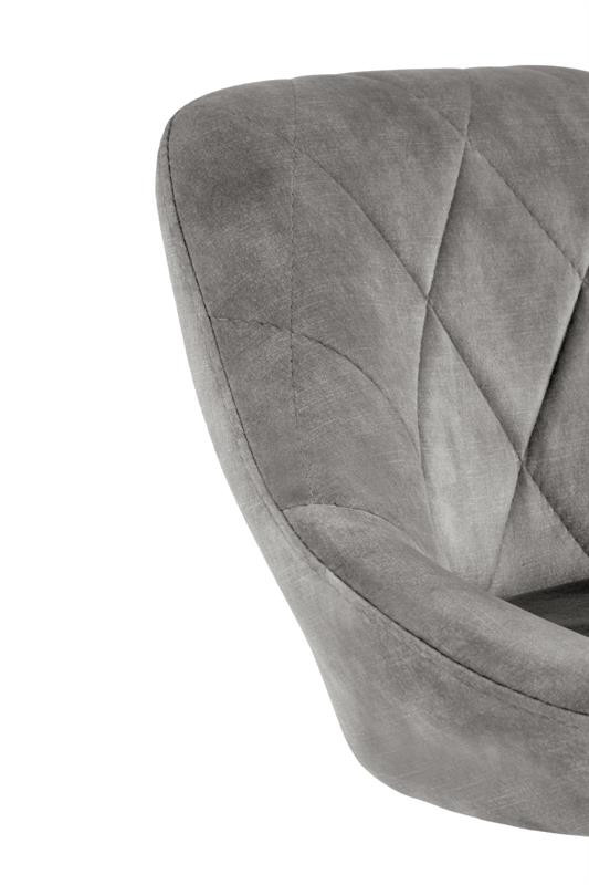 Scaun de bar H101 velvet gri - 5 | YEO