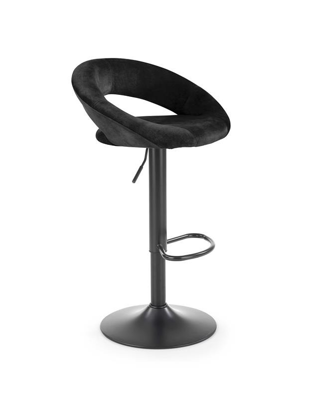 Scaun de bar H102 velvet negru