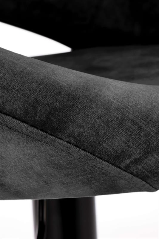 Scaun de bar H102 velvet negru - 3 | YEO