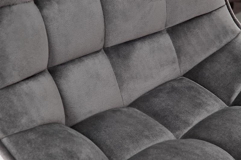 Scaun de bar H95 velvet gri - 3 | YEO
