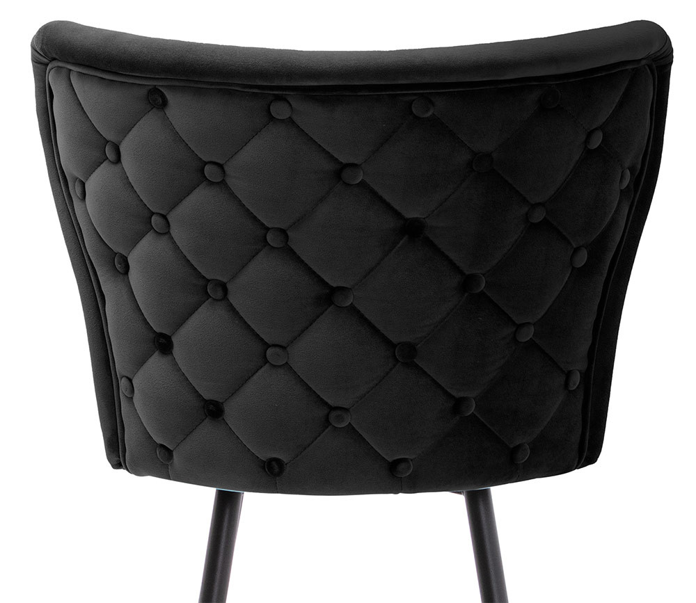 Scaun de bar Modena negru picioare negru - H60 cm - 1 | YEO