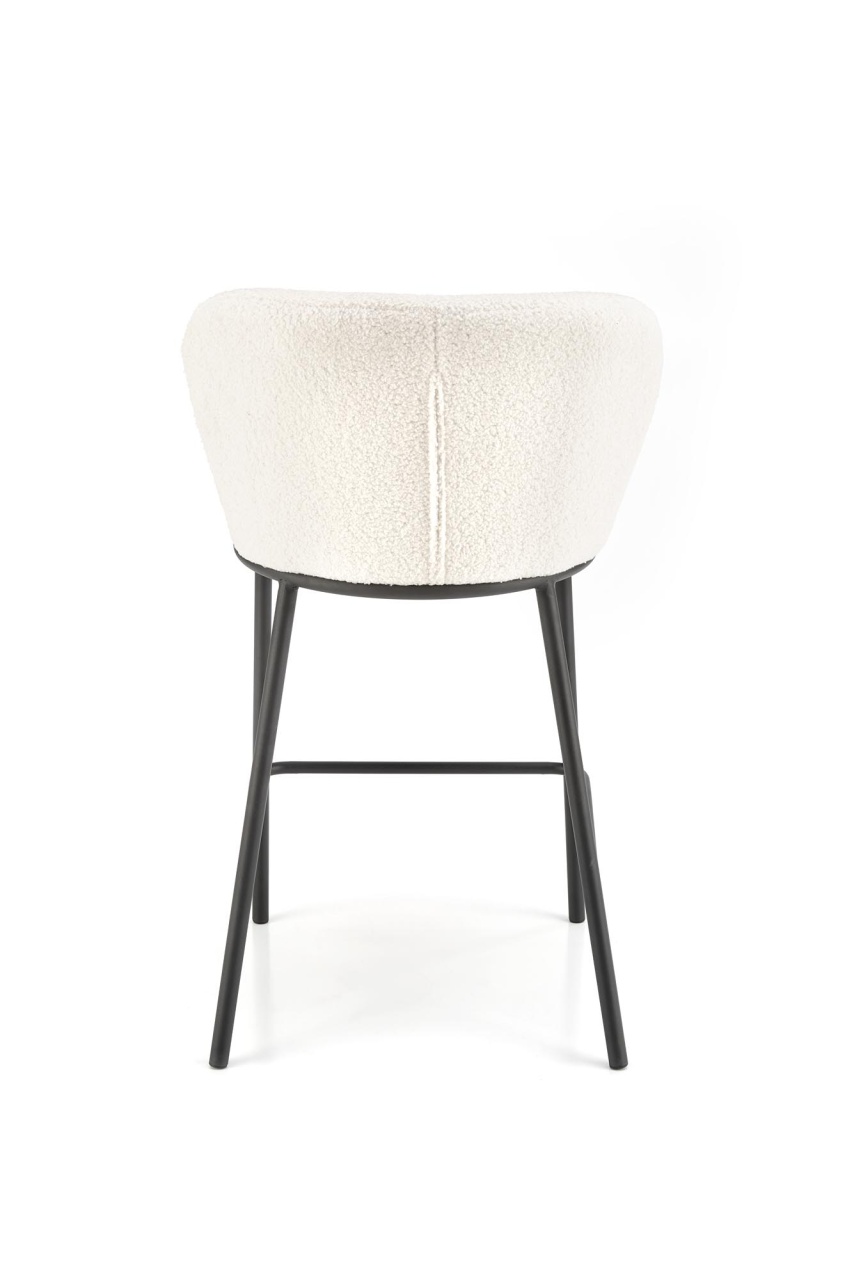 Scaun de bar plusat H119 crem - 2 | YEO
