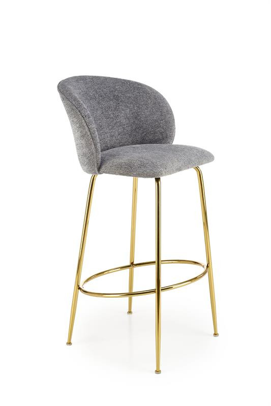 Scaun de bar tapitat H116 gri