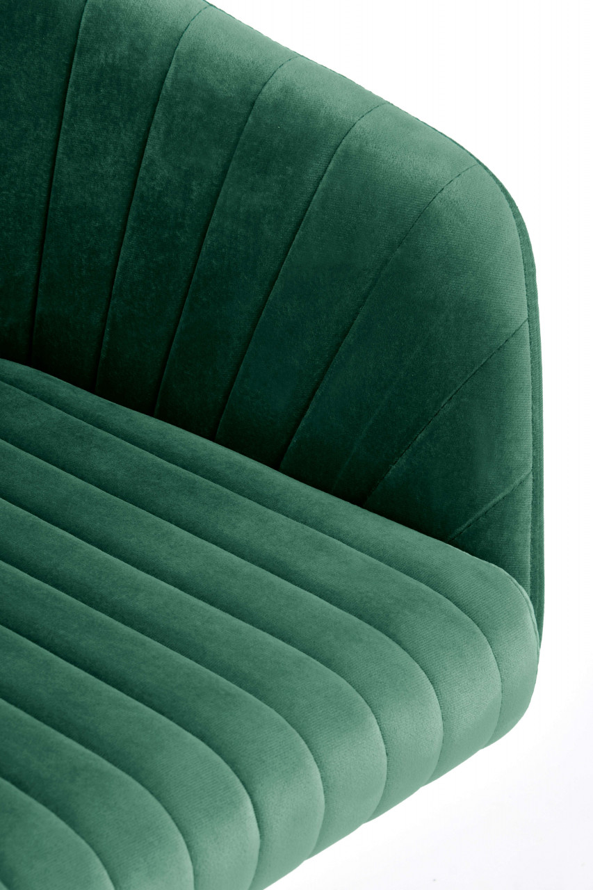 Scaun de birou Fresco velvet verde inchis H91 cm - 4 | YEO