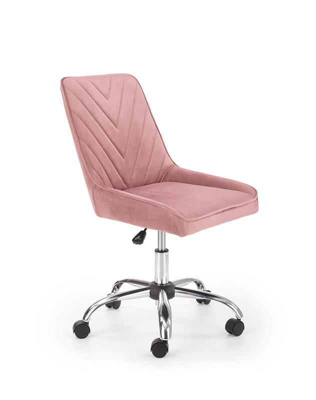Scaun de birou Rico Velvet roz – H91 cm