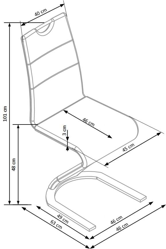 Scaun K188 piele ecologica rosu - 2 | YEO