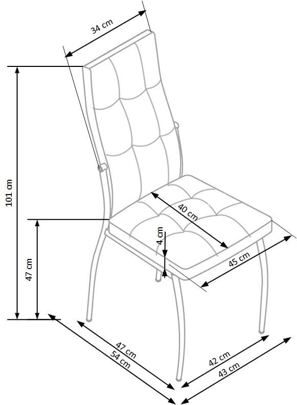 Scaun K209 piele ecologica gri - 2 | YEO