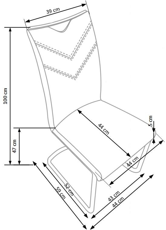 Scaun K224 piele ecologica alb - 3 | YEO