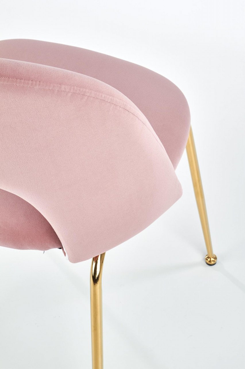 Scaun K385 velvet roz/auriu - 4 | YEO