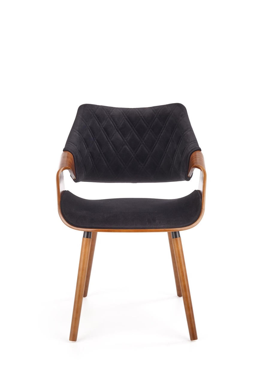 Scaun K396 material catifea negru nuc - 1 | YEO