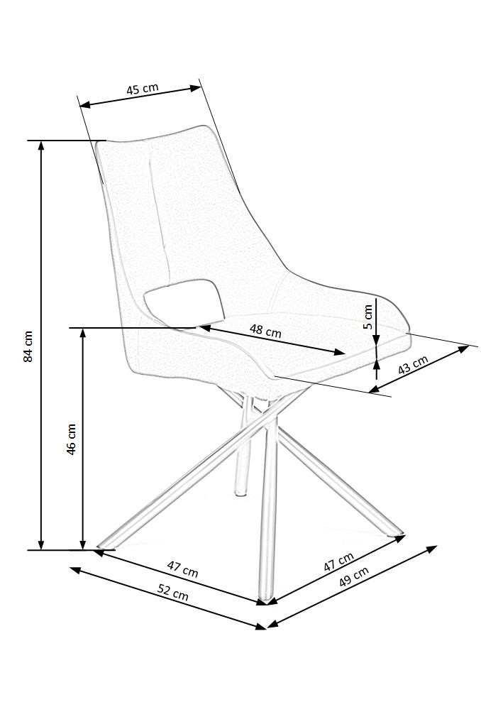 Scaun K409 material gri - 3 | YEO