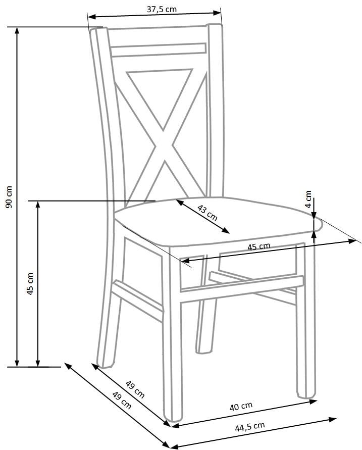 Scaun lemn + MDF Dariusz2 alb - H 90 cm - 4 | YEO